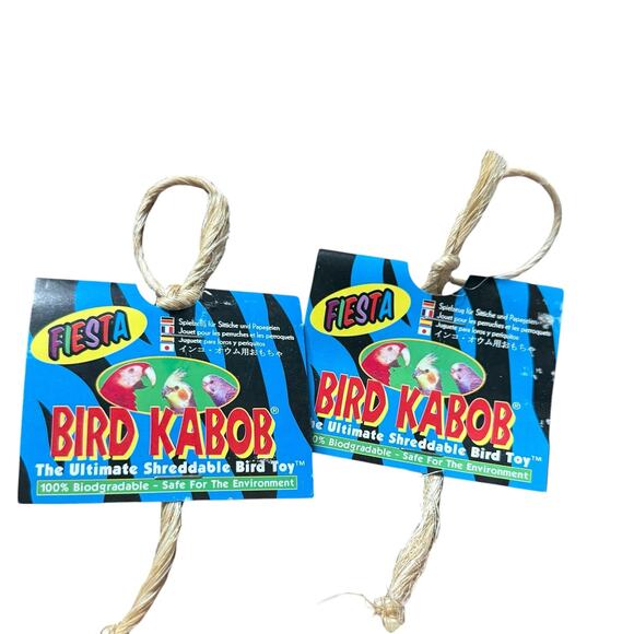 Wesco Fiesta Bird Kabob Shreddable Bird Toy Parrot Large Grande Set of Two NEW - Picture 2 of 4